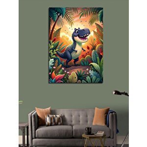 Kanvas Tablo T-rex Dinozor 50x70 cm