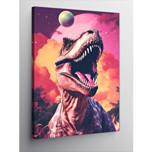 Kanvas Tablo Kükreyen Dinazor 70x100 cm
