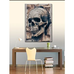 Kanvas Tablo Kurukafa Ve Çizgiler 100x140 cm