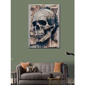 Kanvas Tablo Kurukafa Ve Çizgiler 70x100 cm