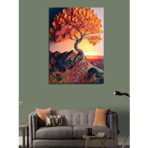 Kanvas Tablo Soyut Ağaç 70x100 cm