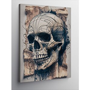 Kanvas Tablo Kurukafa Ve Çizgiler 50x70 cm