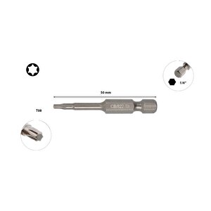 T8 X 50 Mm Torx Bits Uç Cb/822