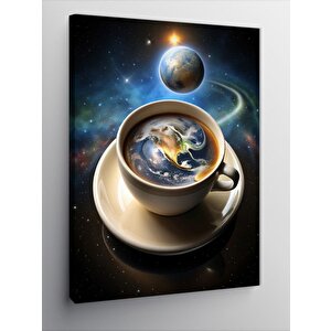 Kanvas Tablo Fincandaki Dünya 50x70 cm