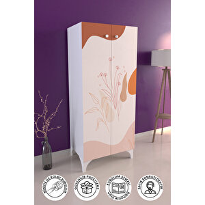 Soft Lines 3 Raflı Çok Amaçlı Dolap Mutfak Salon Banyo Ofis Salon Dolabı Beyaz Beyaz