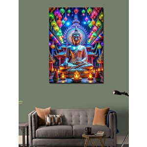 Kanvas Tablo Renkli Buda Heykeli 70x100 cm