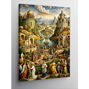 Kanvas Tablo Ütopik Dünya 100x140 cm