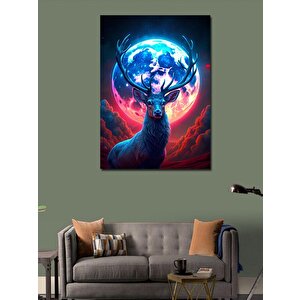 Kanvas Tablo Kanlı Ay Ve Geyik 70x100 cm
