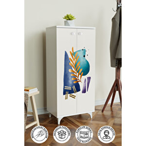 Harmony 3 Raflı Çok Amaçlı Dolap Mutfak Salon Banyo Ofis Salon Dolabı Beyaz