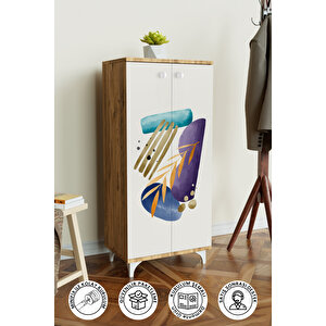 Harmony 3 Raflı Çok Amaçlı Dolap Mutfak Salon Banyo Ofis Salon Dolabı Atlantik Çam