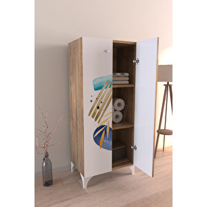 Harmony 3 Raflı Çok Amaçlı Dolap Mutfak Salon Banyo Ofis Salon Dolabı Atlantik Çam