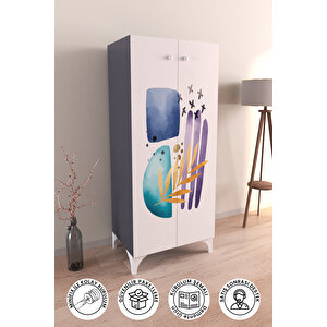 Harmony 3 Raflı Çok Amaçlı Dolap Mutfak Salon Banyo Ofis Salon Dolabı Antrasit