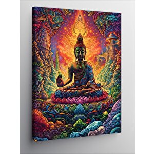 Kanvas Tablo Renkli Buda 100x140 cm