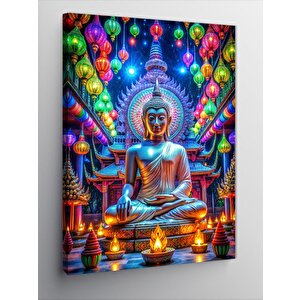 Kanvas Tablo Renkli Buda Heykeli 50x70 cm