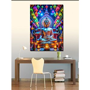 Kanvas Tablo Renkli Buda Heykeli 50x70 cm