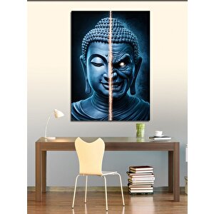 Kanvas Tablo İyi Ve Kötü Buda 50x70 cm