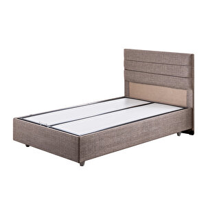Sofia Tek Kişilik Baza Başlık İkili Set Kahve 90x200 cm