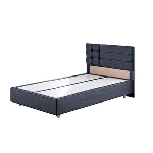 Viyana Tek Kişilik Baza Başlık İkili Set Lacivert 120x200 cm