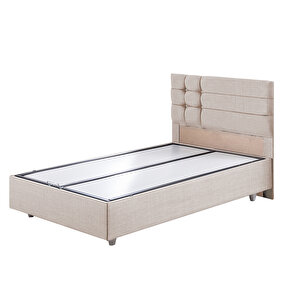 Viyana Tek Kişilik Baza Başlık İkili Set Krem 100x200 cm