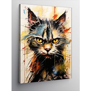 Kanvas Tablo Asık Suratlı Kedi 100x140 cm