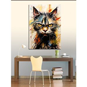 Kanvas Tablo Asık Suratlı Kedi 100x140 cm