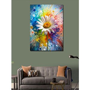 Kanvas Tablo Renkli Boyalar Ve Papaya 50x70 cm
