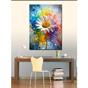 Kanvas Tablo Renkli Boyalar Ve Papaya 50x70 cm