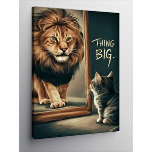 Kanvas Tablo Büyük Düşünen Kedi Yavrusu 50x70 cm