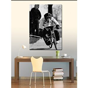Kanvas Tablo Bisiklet Kullanan Maymun 70x100 cm