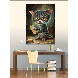 Kanvas Tablo Mahkum Kedinin Anıları 50x70 cm