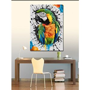 Kanvas Tablo Renkli Papağan 100x140 cm