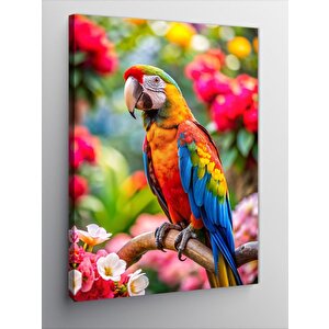 Kanvas Tablo Daldaki Papağan 100x140 cm