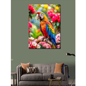 Kanvas Tablo Daldaki Papağan 100x140 cm
