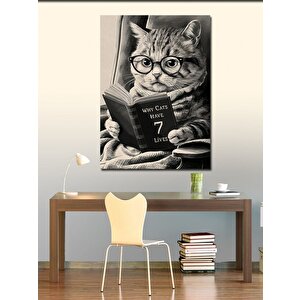 Kanvas Tablo Kedilerin Neden Fazla Canı Var 50x70 cm
