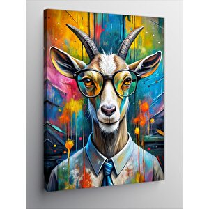 Kanvas Tablo Beyaz Yakalı Keçi 70x100 cm