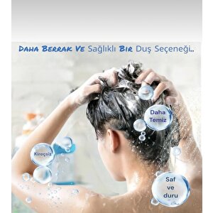Siyah Kireç Önleyici Filtre Özellikli Su Tasarruflu Duş Başlığı +10 Adet Yedek Filtre