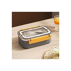 Bento 800ml Lunchbox Yeni Koleksiyon Tek Katlı Tek Bölmeli Çelik Sefer Tası Yemek Kutusu Pembe