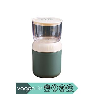 800ml Mini Boy Lunchbox Yeni Koleksiyon İki Katlı Paslanmaz Çelik Sefer Tası Yemek Kutusu Yeşil