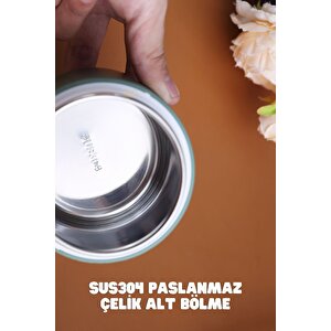 Vagonlife 800ml Mini Boy Lunchbox Yeni Koleksiyon İki Katlı Paslanmaz Çelik Sefer Tası Yemek Kutusu Yeşil