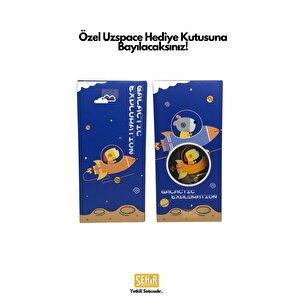 Uzspace 500ml Yeni Koleksiyon Askılı Kulplu Pipetli Tritan Çocuk Su Matarası  Mavi-sarı