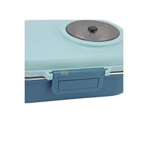 Bento 1100ml Lunchbox Yeni Koleksiyon Tek Katlı Çelik Sefer Tası Kaseli Yemek Kutusu Açık Pembe