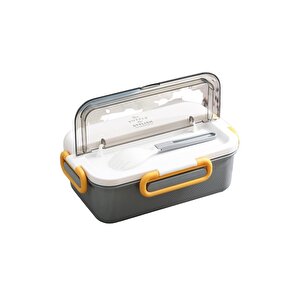 Bento 900ml Lunchbox Yeni Koleksiyon 1 Katlı 3 Bölmeli Çelik Sefer Tası Yemek Kutusu