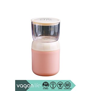 800ml Mini Boy Lunchbox Yeni Koleksiyon İki Katlı Paslanmaz Çelik Sefer Tası Yemek Kutusu Pembe
