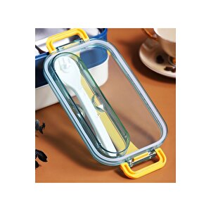 Vagonlife Bento 1600ml Lunchbox Yeni Koleksiyon 2 Katlı Çelik Sefer Tası Yemek Kutusu Lacivert