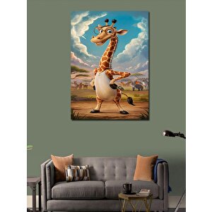 Kanvas Tablo Poz Veren Zeki Zürafa 50x70 cm