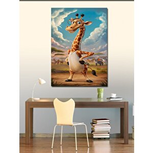 Kanvas Tablo Poz Veren Zeki Zürafa 50x70 cm