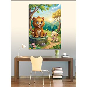 Kanvas Tablo Yavru Ayılar 50x70 cm