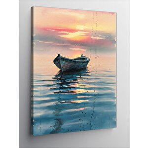 Kanvas Tablo Gün Doğumu Ve Sandal 70x100 cm
