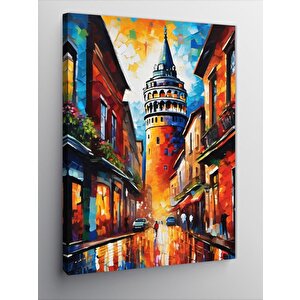 Kanvas Tablo Pastel Tonlarda Galata Kulesi 70x100 cm