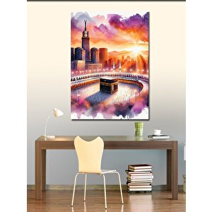 Kanvas Tablo Gün Batımı Ve Kabe 100x140 cm